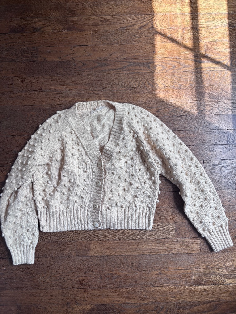 Misha and Puff Popcorn cotton cardigan